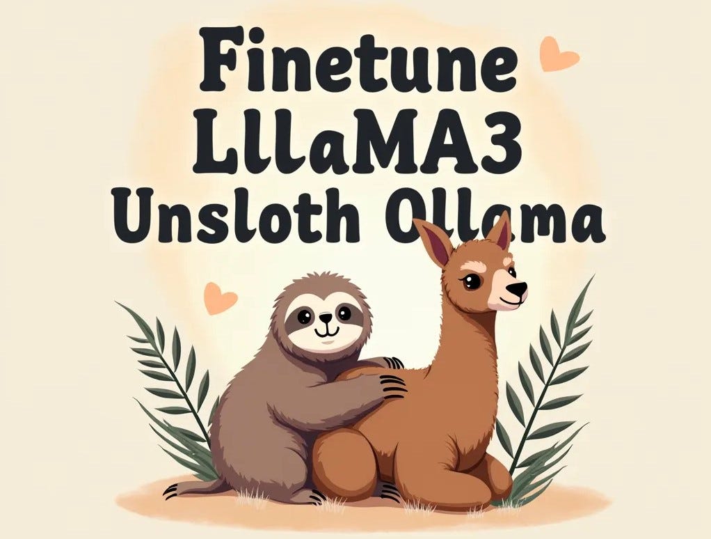 SumitxThokar's tweet card. Our Goal will be to Create a custom model by fine-tuning the LLaMA 3 model using Unsloth — a free and faster approach, especially with…