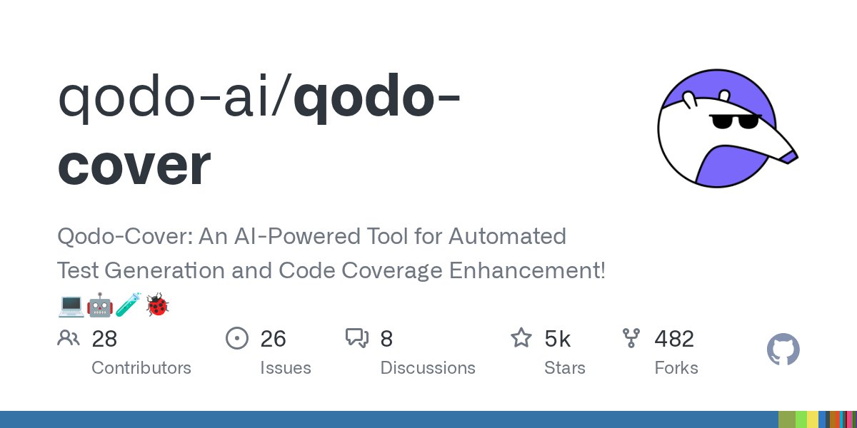 itamar_mar's tweet card. Qodo-Cover: An AI-Powered Tool for Automated Test Generation and Code Coverage Enhancement! 💻🤖🧪🐞 - qodo-ai/qodo-cover