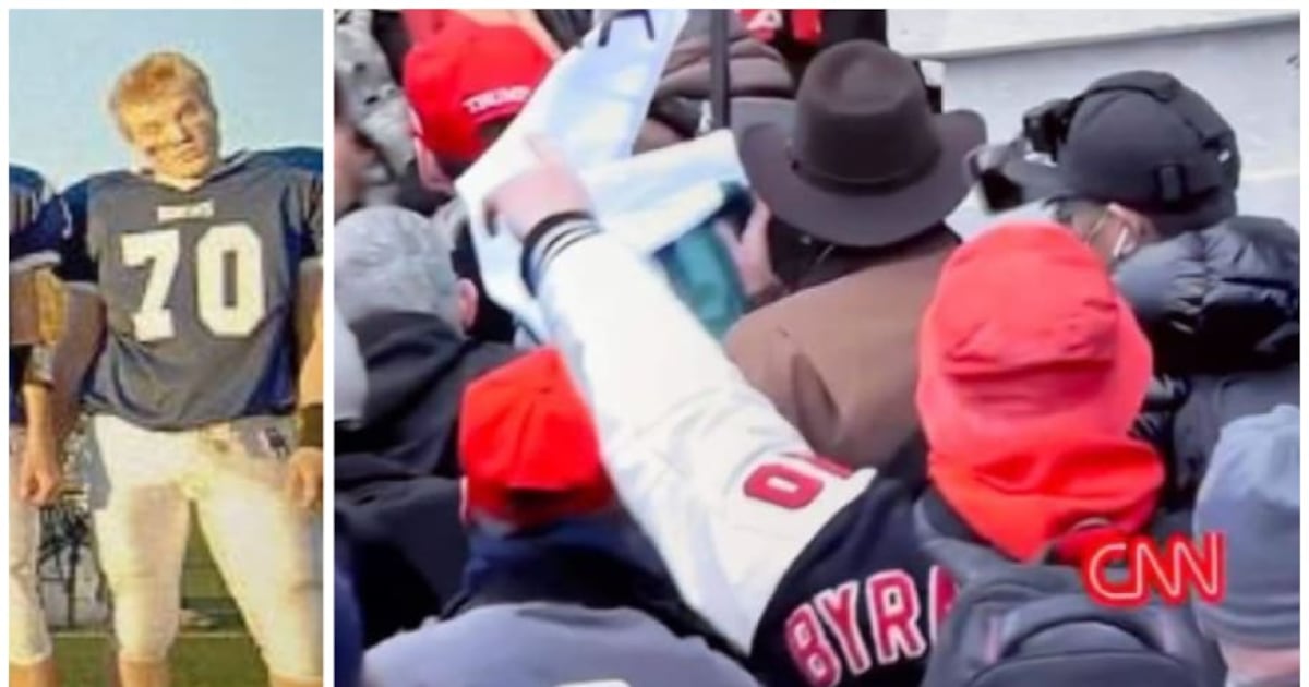 LibsInAmerica's tweet card. Numerous tipsters recognized Brian Gunderson’s distinctive jacket at the Jan. 6 riot.