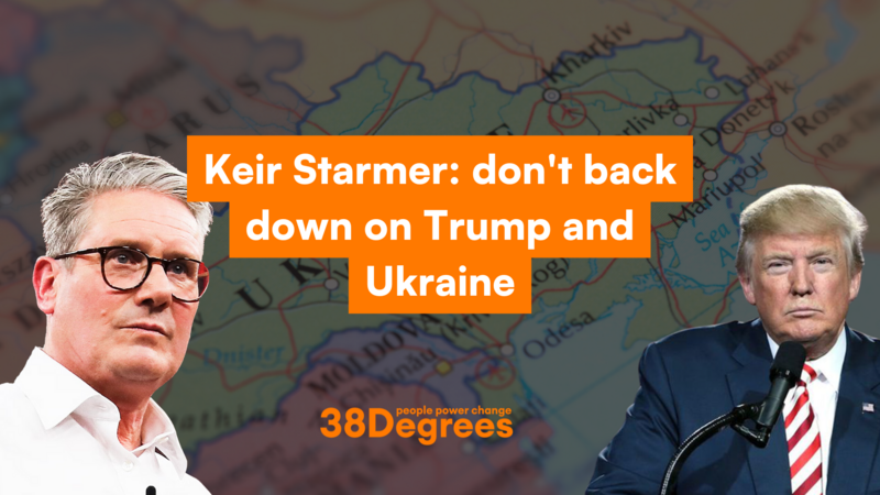 grumpyoldbugger's tweet card. Trump's lies about Zelensky and Ukraine are a new low, even for him, and must be called out by world leaders. We need to urge Keir Starmer to stand firm and not back down when he meets with Trump...