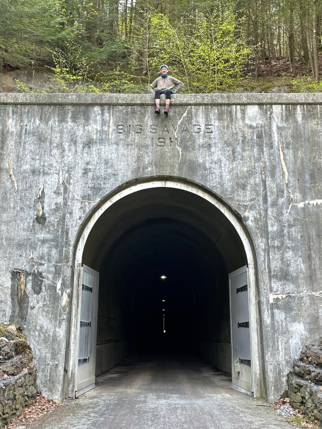 jeffpowers's tweet card. Fremont Troll has nothing on me! Big Savage tunnel. As one rides along the Great Allegheny Passage, there’s no doubt where Frank Lloyd Wright took his inspiration to design his masterpiece home Fal…