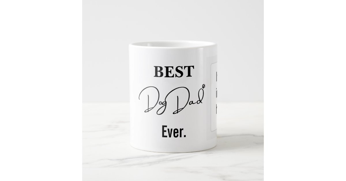 YipsNHowlsPets's tweet card. This cute and simple mug says "Best Dog Dad" in trendy, handwritten black text with a matching paw print.. There is also room to show off one of your favorite personal photos of your pet. Available...