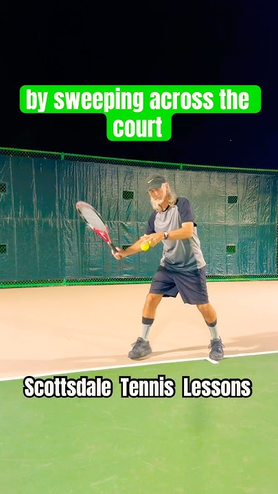 KJtheTennisPro's tweet card. FOREHAND - how to add more topspin SWEEP COURT #scottsdale #tennis...