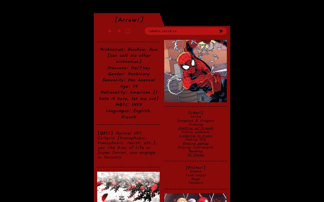 __robotic__'s tweet card. my carrd!