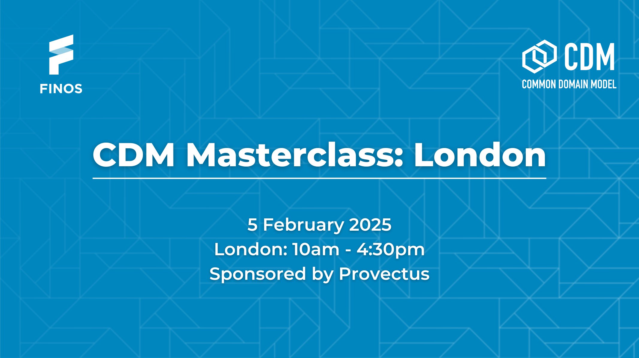 FINOSFoundation's tweet card. Join us on February 5th at Rise London for the Common Domain Model Masterclass, a collaborative session designed to deepen understanding and drive adoption of the CDM across the financial services...