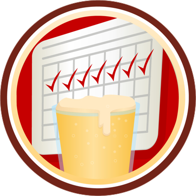 HoptitudeBlog's tweet card. Daily Checker: That's at least one beer a day for seven days. Looks like you had quite the sudsy week. Cheers!