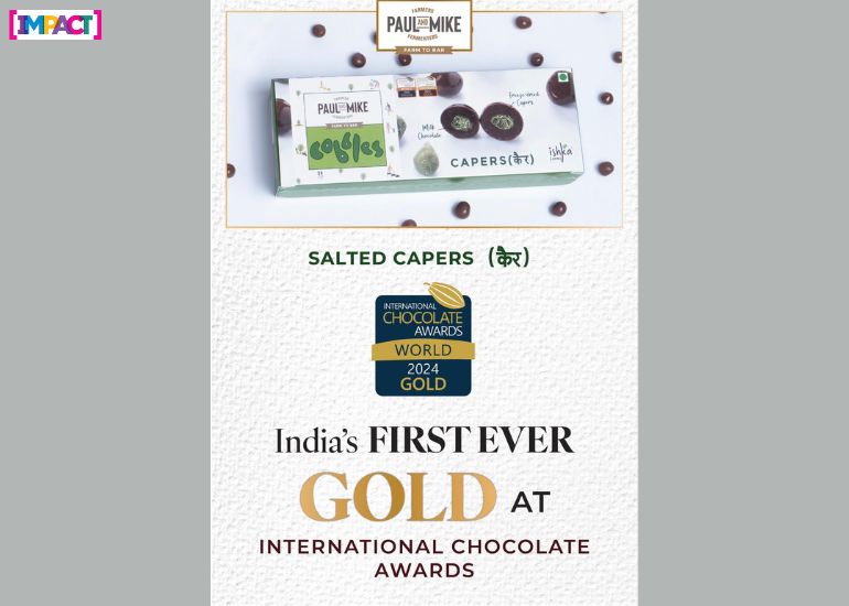 IMPACT_onnet's tweet card. Paul & Mike, India’s farm-to-bar chocolate brand, secures Gold at the 2024 International Chocolate Awards, marking India’s first-ever Gold win