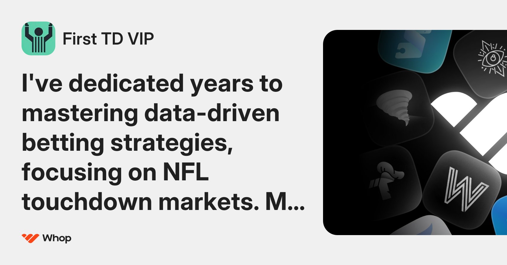NFLFirstScore's tweet card. I've dedicated years to mastering data-driven betting strategies, focusing on NFL touchdown markets. My passion for analytics and community building has led to successful betting seasons with high...