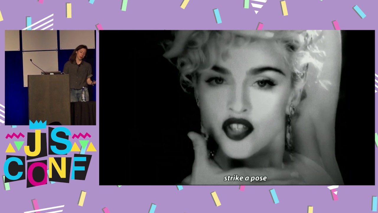 JSConfUS's tweet card. Strike a Pose - Gesture recognition in JavaScript w/ ML & Arduino -...