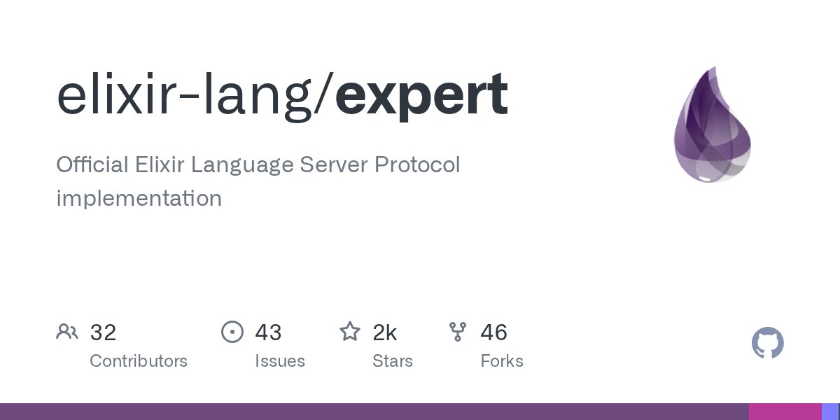 josevalim's tweet card. Official Elixir Language Server Protocol implementation - elixir-lang/expert