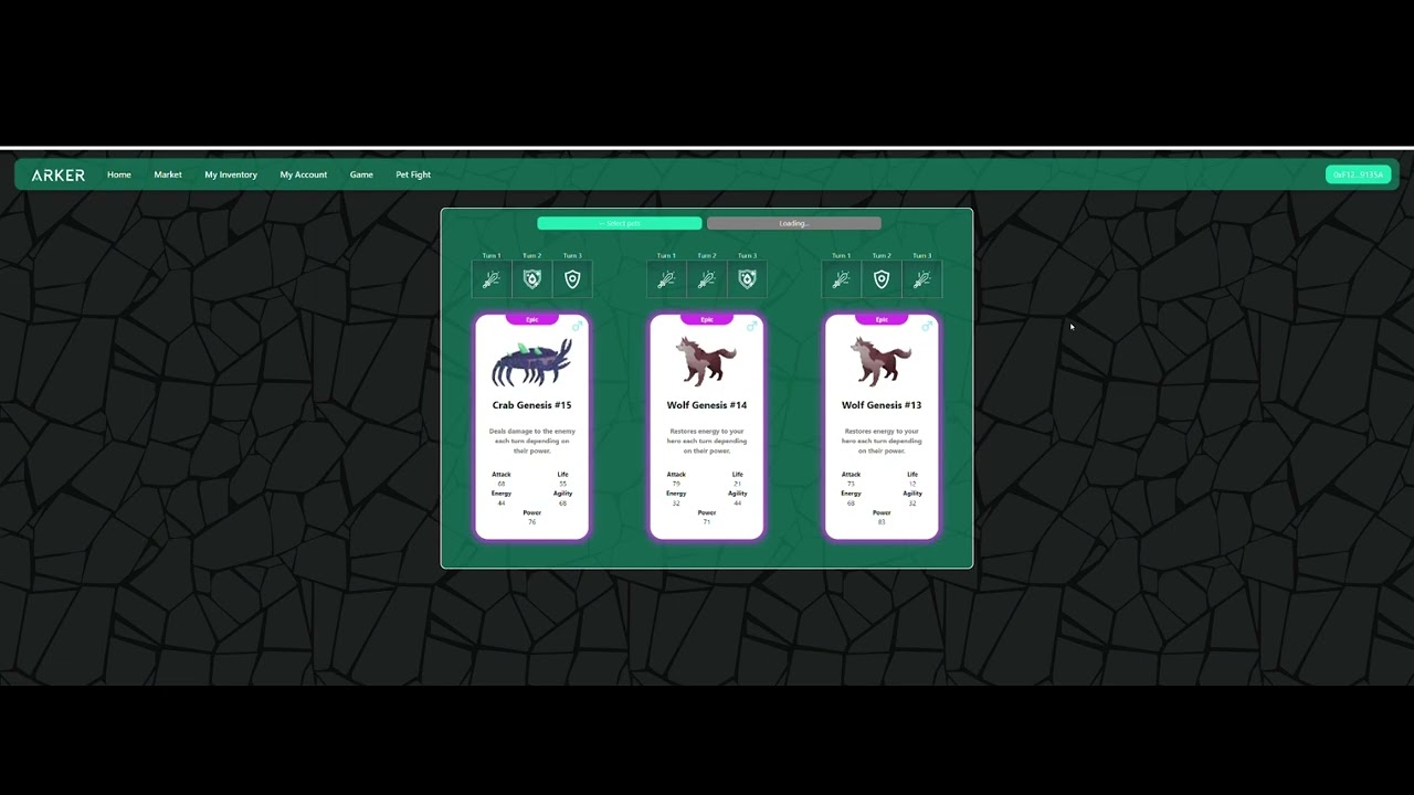 ArkerCommunity's tweet card. PetBattle