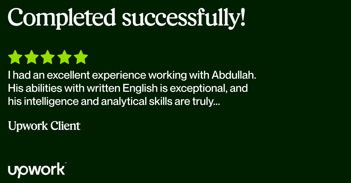 iamabdullahitj's tweet card. Hire top‑quality freelancers for your next project from the largest and most trusted freelancer site. Learn how you can get even more done with increased productivity and find out why 90% of our...