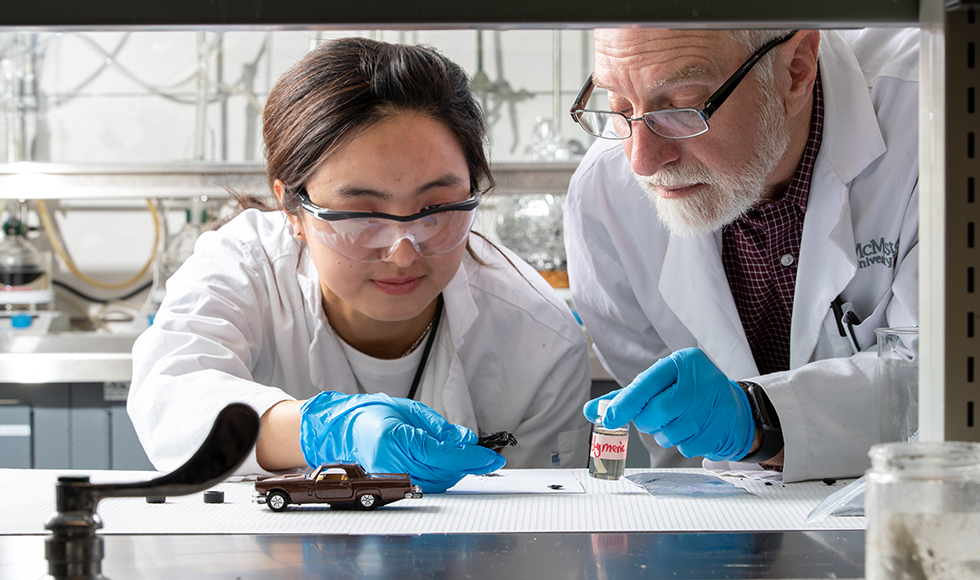 MacEMSD's tweet card. A team of chemists at McMaster has discovered an innovative way to break down and dissolve the rubber used in automobile tires, a process which could lead to new recycling methods that have so far...