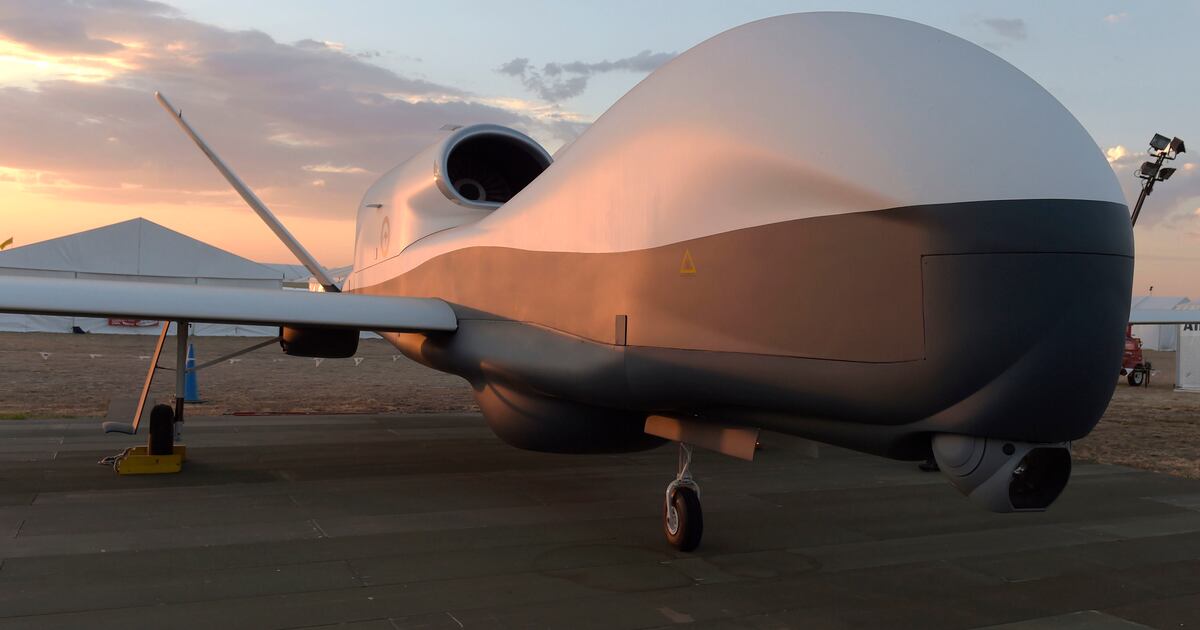 drones's tweet card. The Navy now possesses as few as three of the high-flying, 737-size BAMS-D drones, which can theoretically watch over the Persian Gulf around the clock.