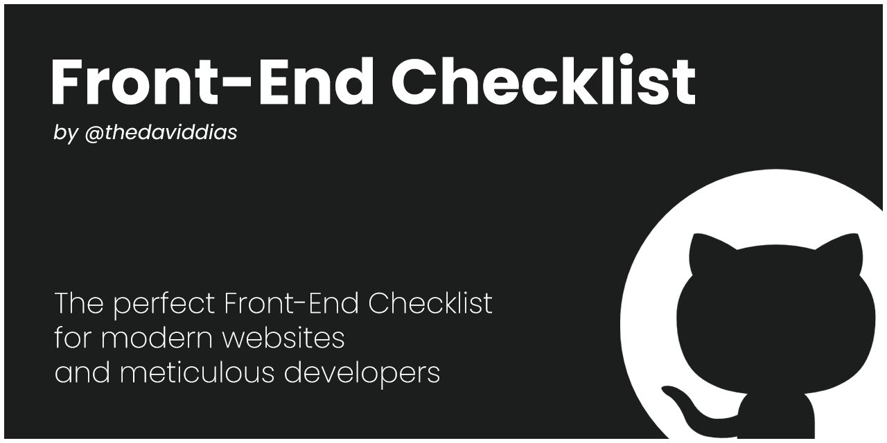 css's tweet card. 🗂 The perfect Front-End Checklist for modern websites and meticulous developers - thedaviddias/Front-End-Checklist