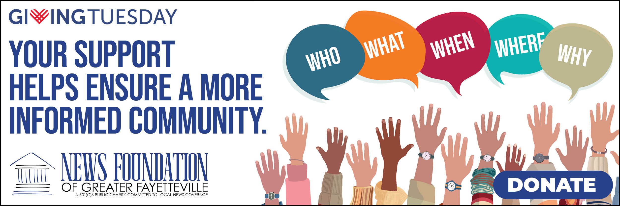 cityviewnc's tweet card. Support independent local journalism in Fayetteville this Giving Tuesday 2025. Your donation is amplified by a $500,000 match from November 24 - December 2.