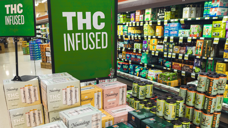 NORML's tweet card. The provisions target products containing delta-8 THC and similar compounds, as well as products that are synthetically derived from hemp.