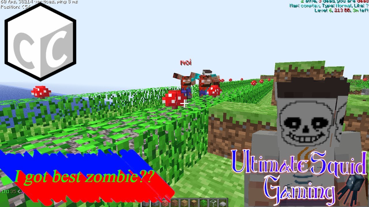 Squidygame's tweet card. Classicube – Zombie Survival – I got best zombie?? 😵🧟