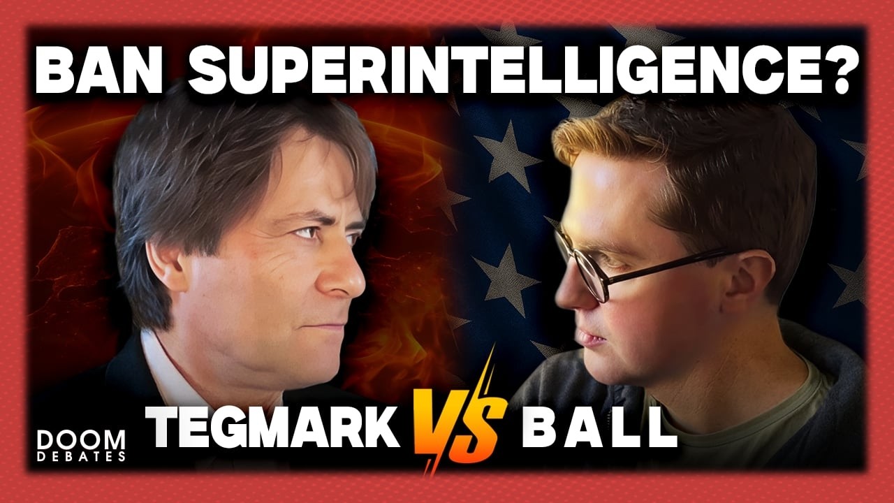 matt_is_nice's tweet card. Max Tegmark vs. Dean Ball: Should We BAN Superintelligence?