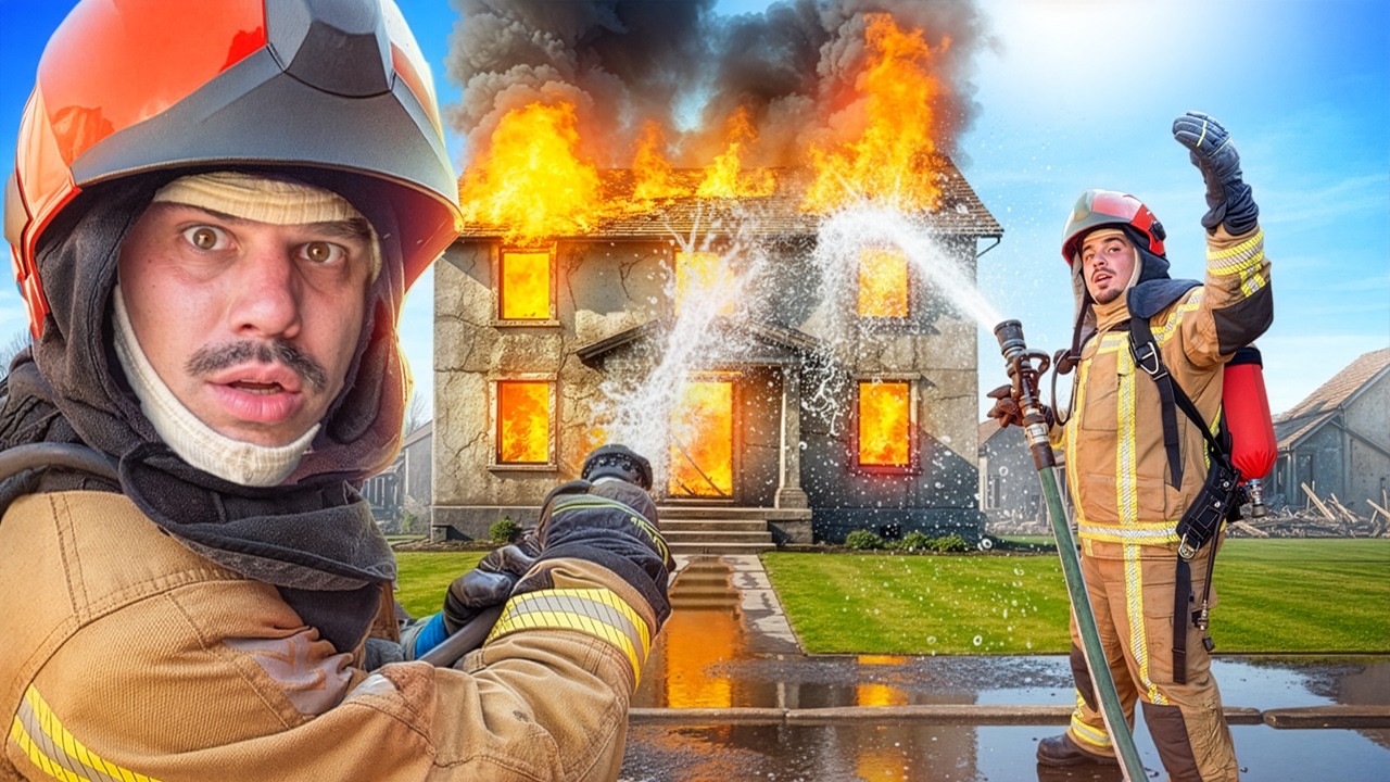 AverageRob's tweet card. Becoming a Firefighter for 1 Day 🚒👨🏻‍🚒