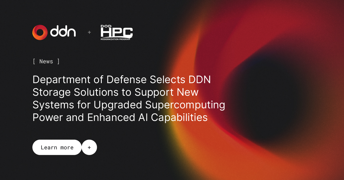 PenguinHPC's tweet card. Department of Defense Selects DDN Storage Solutions to Support New Systems for Upgraded Supercomputing Power and Enhanced AI Capabilities.