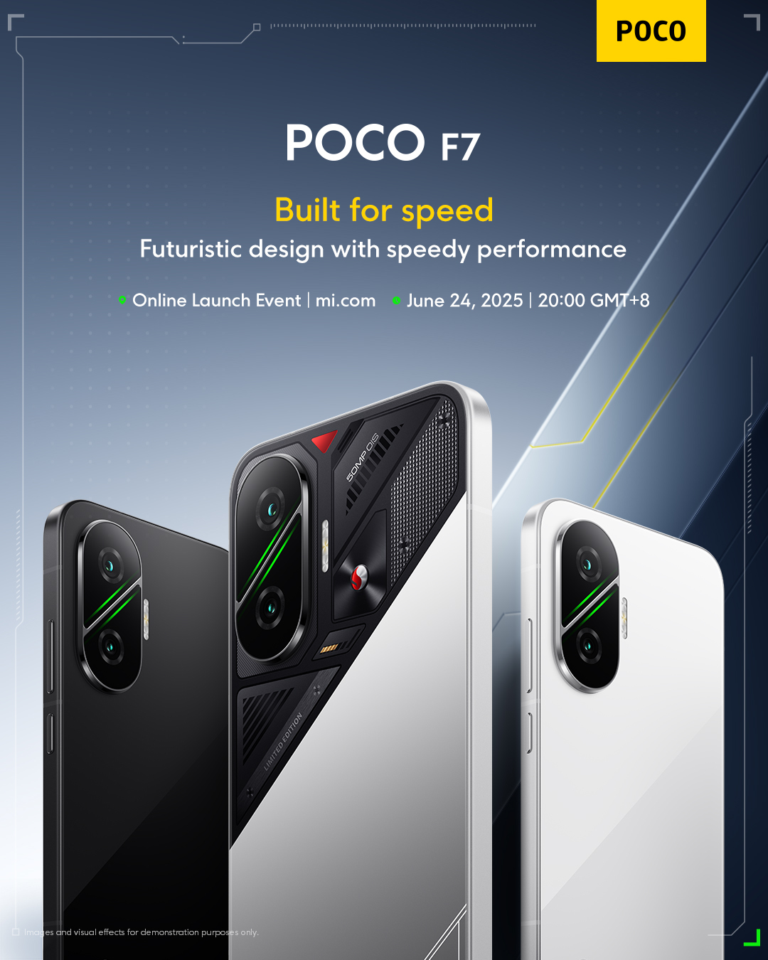 Techsmartphone0's tweet card. Poco f7 5g Poco f7 launch date Poco f7 price Upcoming phone under 35k Best camera phone Best processor phone
