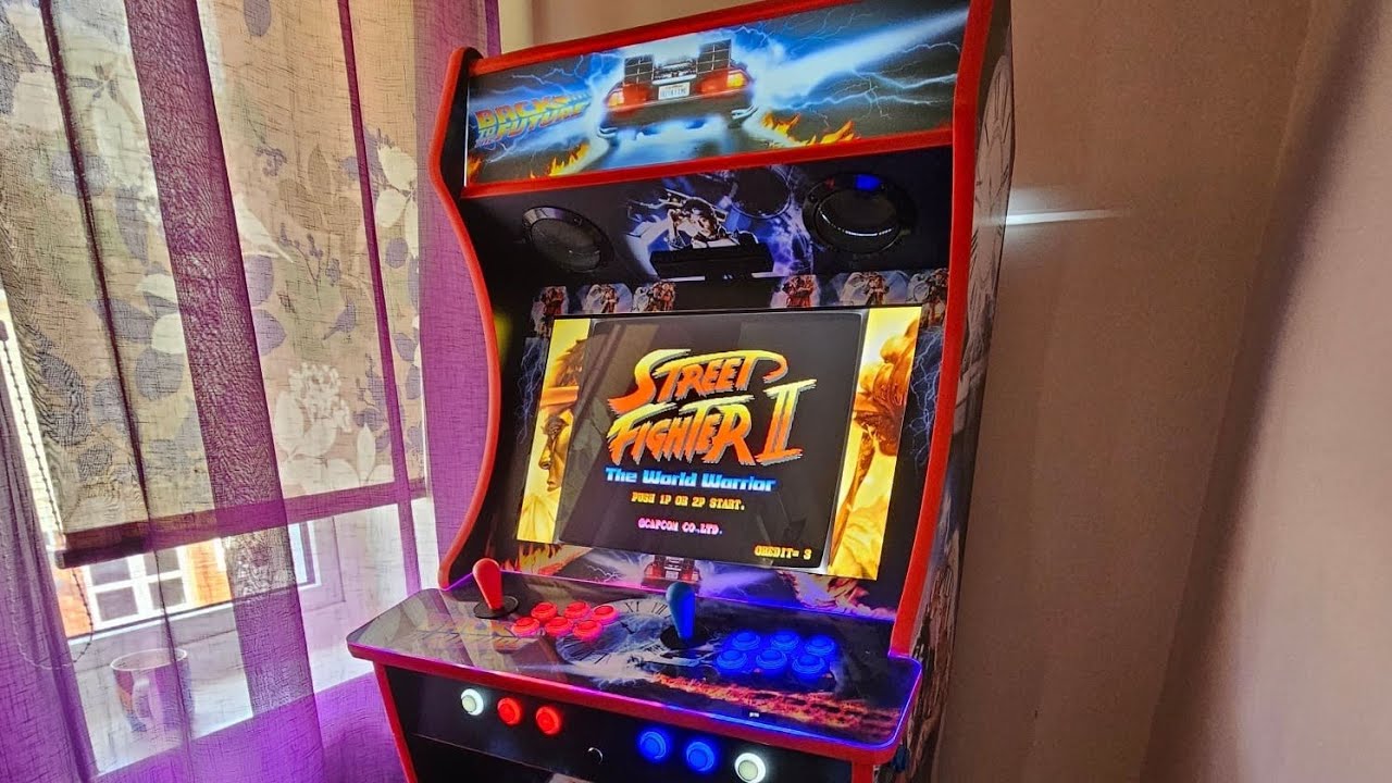 fletch_sketch's tweet card. 40th Anniversary Back To The Future - A look at My Arcade cabinet