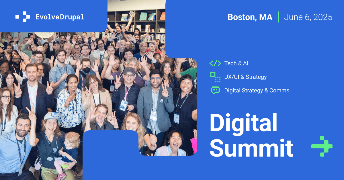DrupalEasy's tweet card. EvolveDigital is a one-day conference and training event organized by Evolving Web. Learn about our mission, milestones, and activities in support of the digital community.