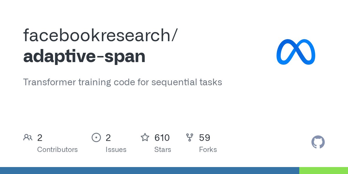 tesatory's tweet card. Transformer training code for sequential tasks. Contribute to facebookresearch/adaptive-span development by creating an account on GitHub.