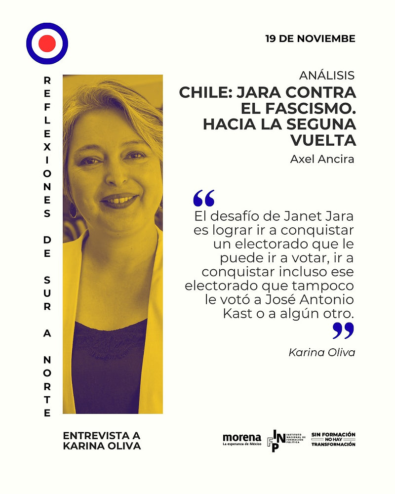 infp_int's tweet card. Entrevista a Karina Oliva - Partido Popular de ChilePor José Axel García Ancira AstudilloCoordinación Internacional del INFP Morena Chile continúa siendo un enigma, luego de que tras conocerse los...
