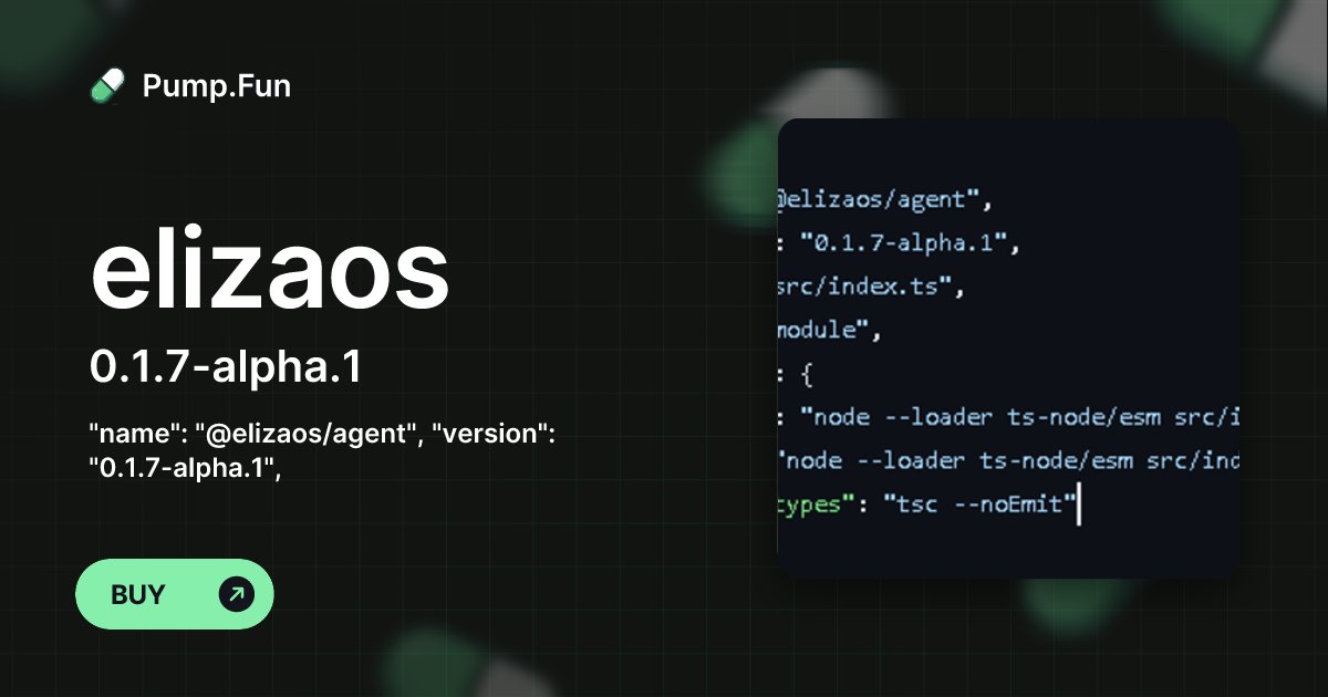 HeroSt's tweet card. "name": "@elizaos/agent", "version": "0.1.7-alpha.1",