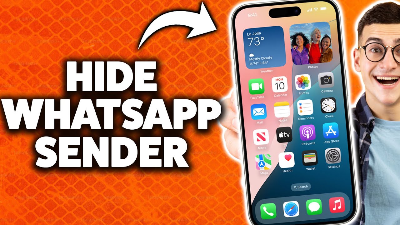 TechronaYT's tweet card. How To Hide WhatsApp Sender Name On iPhone Notification 2025 (Step-...