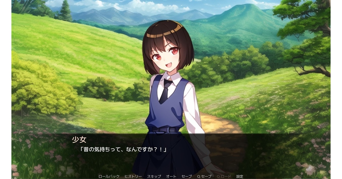 CrackonClark's tweet card. 両親が離婚し、対話することを諦めてしまった千田 豊。 父方の祖父の葬式のため、おばあちゃんの家へ行くことになる。 そこで、幼馴染と再会するも、千田は彼女のことを忘れていて…。 千田 豊はもう一度話そうと思えるのか？ 30分程度のノベルゲームです。