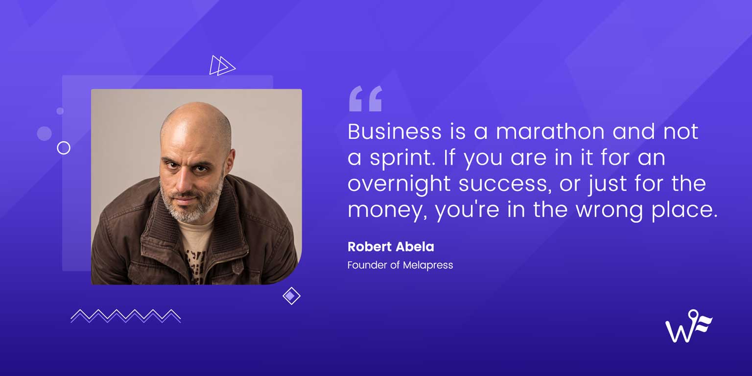 WPfounders's tweet card. Robert Abela, the founder of Melapress, suite of WordPress security plugins, talked about his life, shared experiences, and advice to young entrepreneurs.