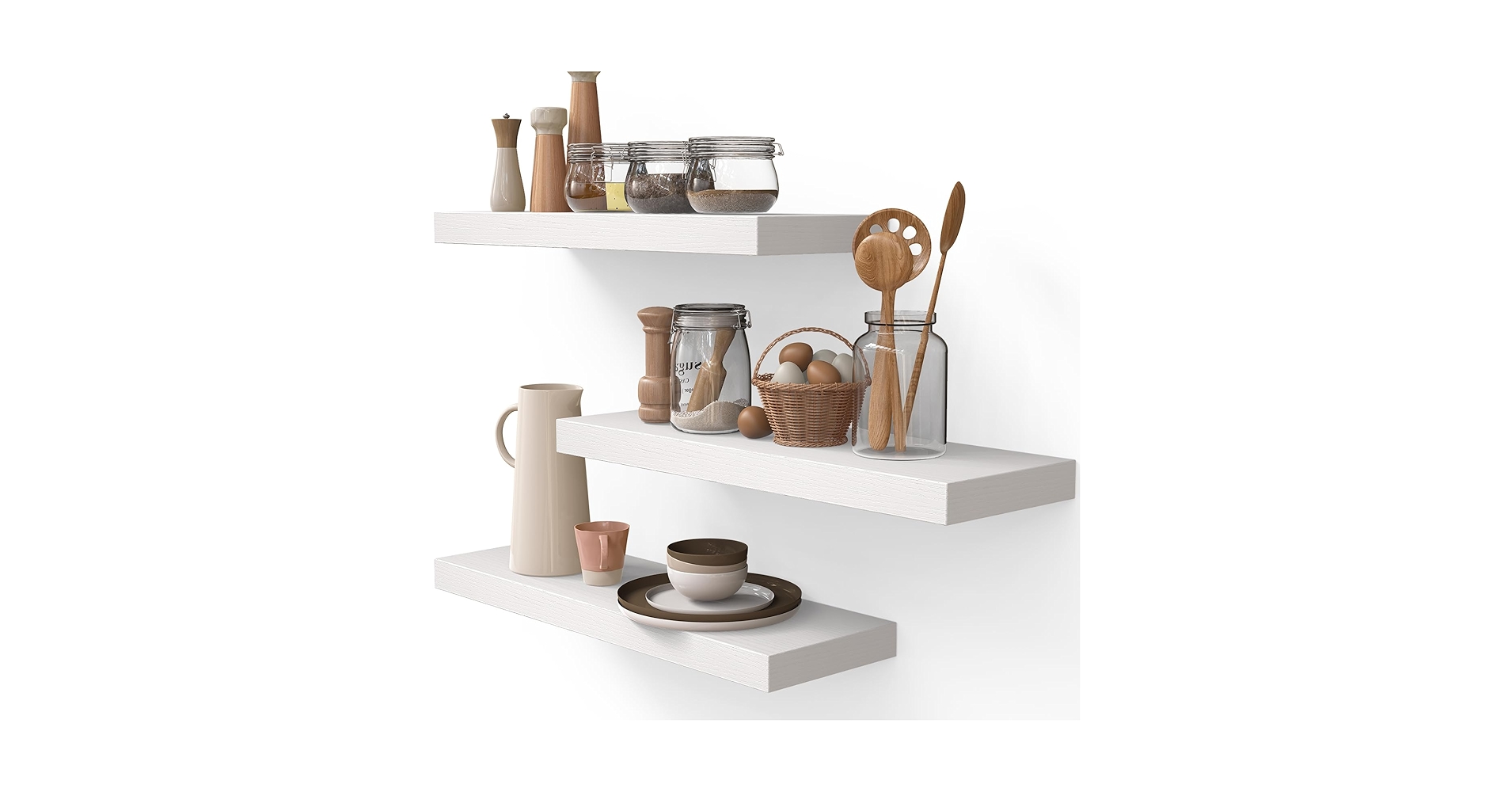 RoomPlannerd's tweet card. BAYKA floating shelves have more load carrying capacity than traditional models as its made from strong MDF wood that can bear up to 22 lbs. The sturdy wooden structure is backed up by strong metal...