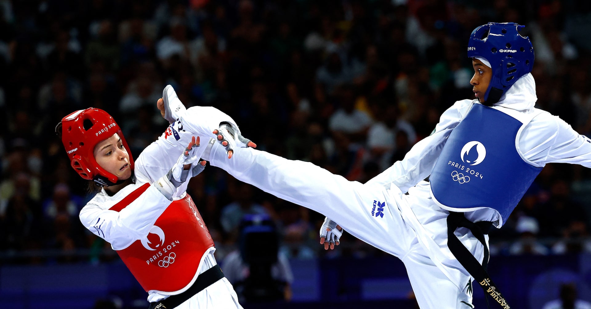 MathieuRosemain's tweet card. Israel's taekwondo Olympic medallist Abishag Semberg was reduced to tears after being beaten by Saudi Arabia's Dunya Abutaleb in the round of 16 of the women's flyweight in Paris on Wednesday.