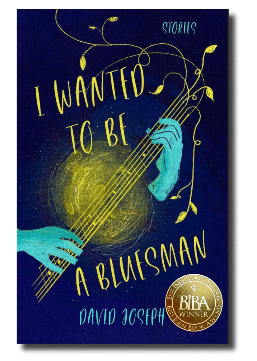 IndieBookAward's tweet card. 🏆 2025 BIBA® Short Story Collection Winner! In David Joseph’s fourth collection of fiction, I Wanted To Be A Bluesman, he explores human relationships