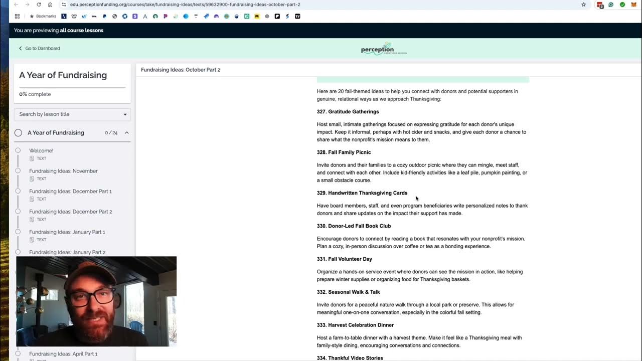 PercepFunding's tweet card. Year of Fundraising: October Part 2