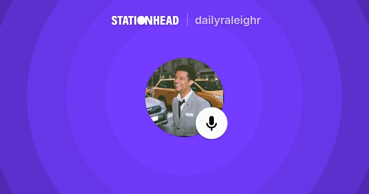 RaleighRRadio's tweet card. Join me on dailyraleighr, ON AIR LIVE, Jun 18 @ 10:00 AM CT, on Stationhead