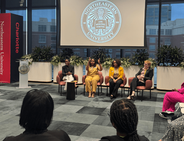 NortheasternCLT's tweet card. By Amy George Earlier this year, Northeastern University Charlotte faculty members participated in a career pathways discussion, sharing how they got to where they are and lessons learned along the...