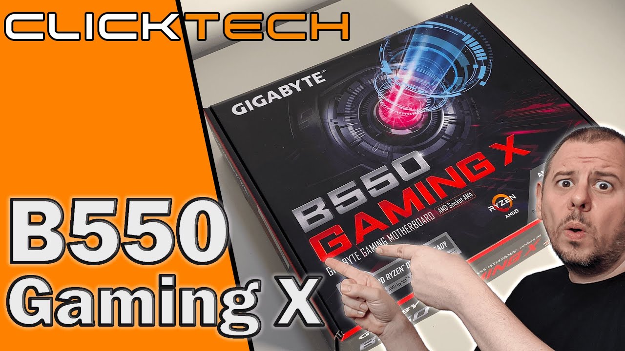 ClickTechUK's tweet card. Gigabyte B550 Gaming X - Full ATX Motherboard Unboxing and Review