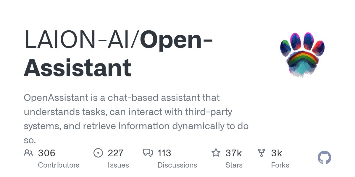 nathanbenaich's tweet card. OpenAssistant is a chat-based assistant that understands tasks, can interact with third-party systems, and retrieve information dynamically to do so. - LAION-AI/Open-Assistant