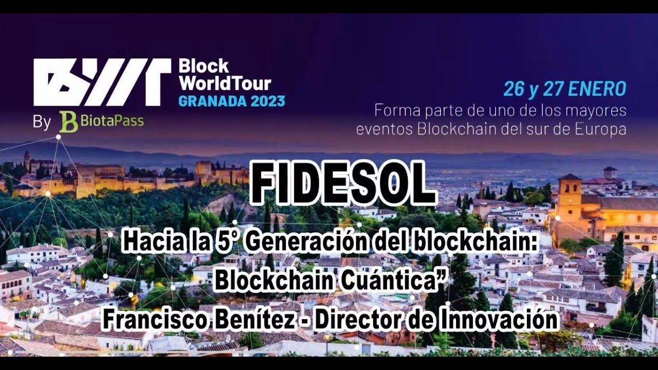 PacoLuisGRX's tweet card. ¿Qué es la Blockchain Cuántica? ponencia de D. Francisco Benitez de...