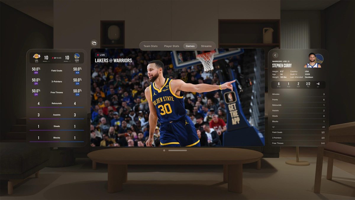 techbrieflycom's tweet card. Apple has announced a partnership with Spectrum SportsNet to stream select Los Angeles Lakers games to the Apple Vision Pro.