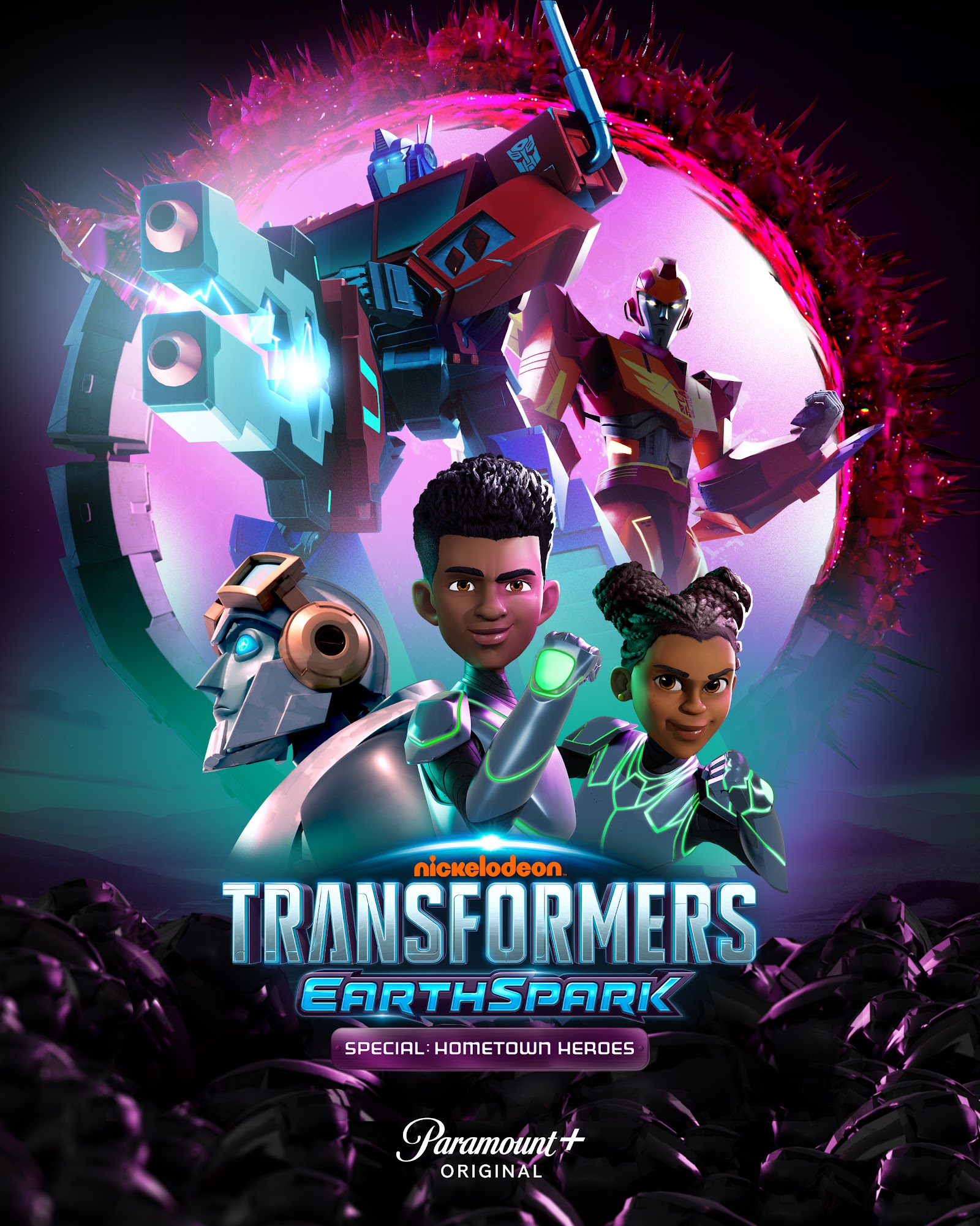 DailyNickNews's tweet card. Paramount+ unveiled today the trailer and premiere date for two thrilling new 'Transformers: EarthSpark' specials from Hasbro premiering Dec. 5.
