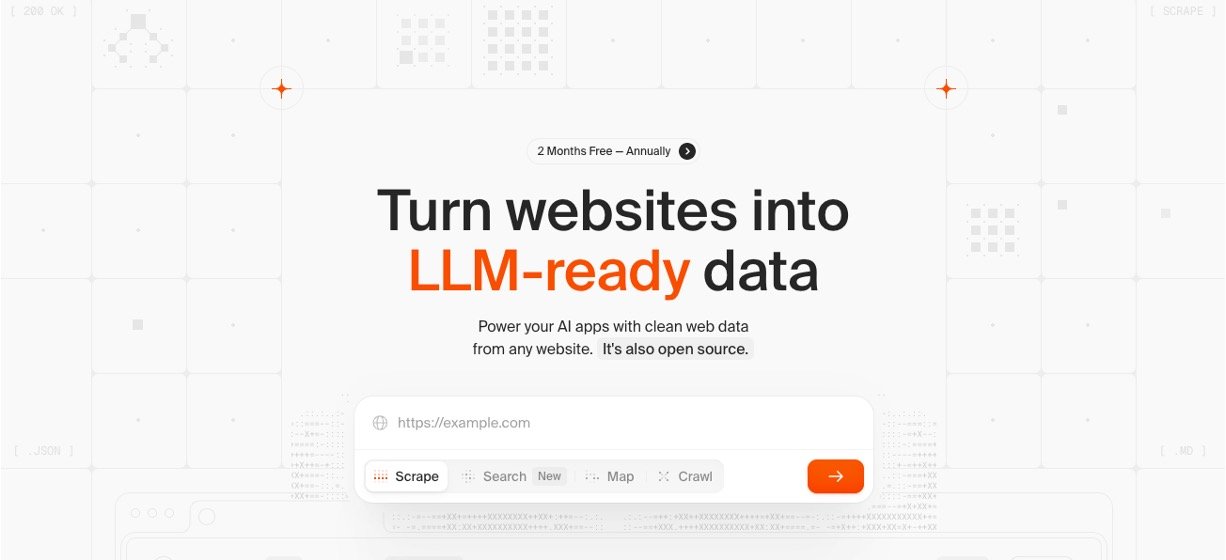 AgentsPointee's tweet card. Firecrawl is an advanced, AI-powered web data extraction tool designed to turn websites into clean, structured, and LLM-ready data formats such as Markdown, JSON, and more. Built for AI developers,...