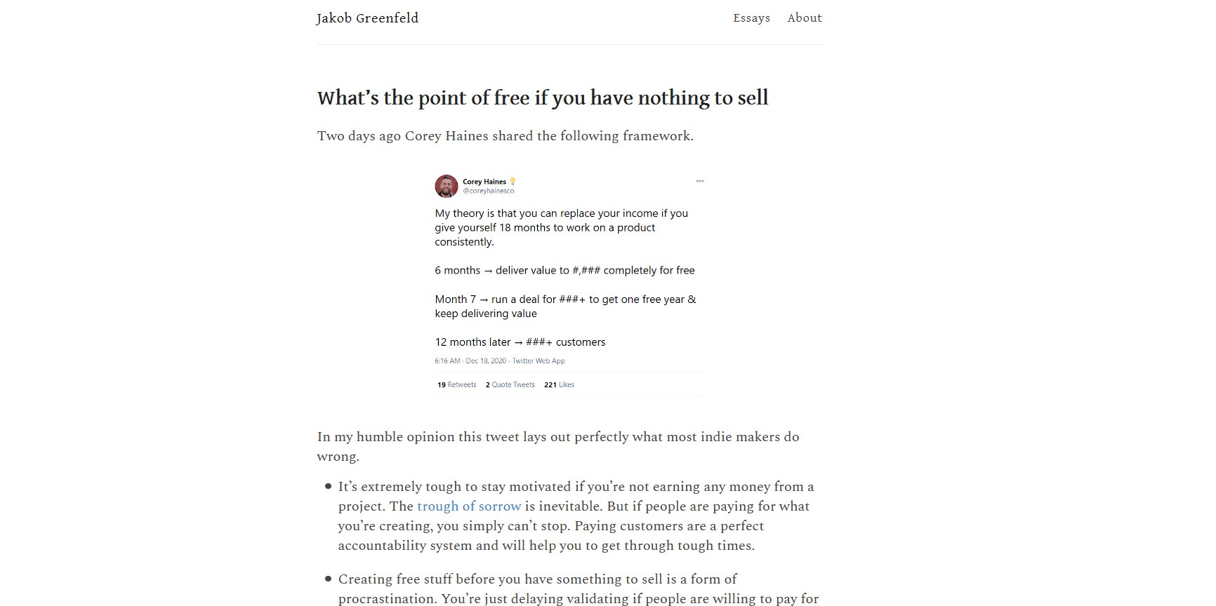 davidstackio's tweet card. Experiments in Permissionless Entrepreneurship