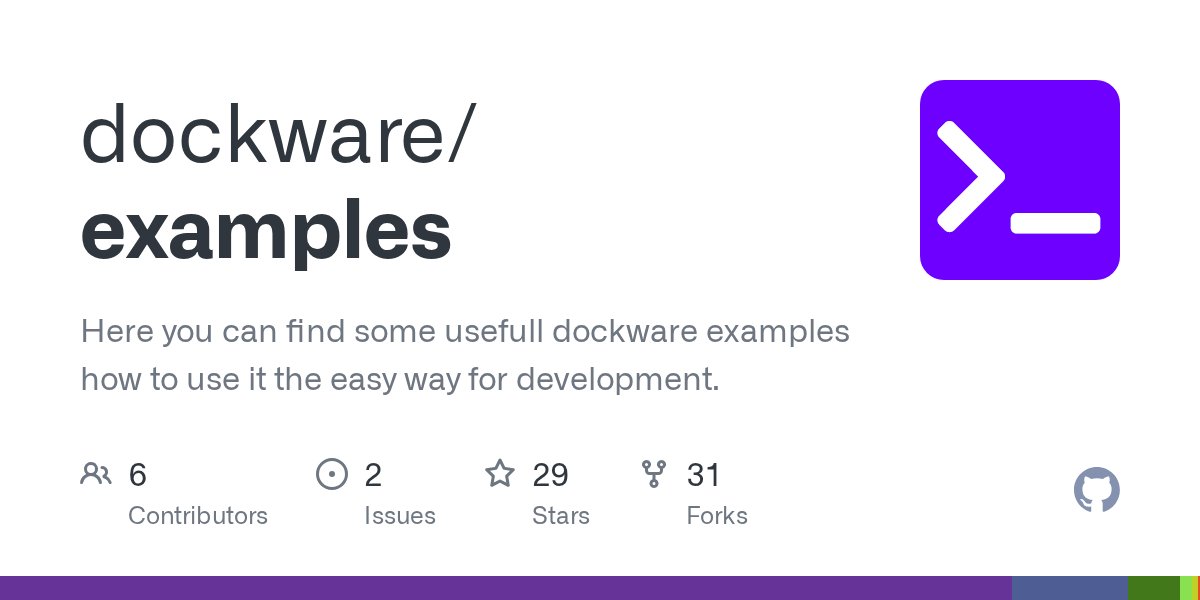 dockware_io's tweet card. Here you can find some usefull dockware examples how to use it the easy way for development. - dockware/examples