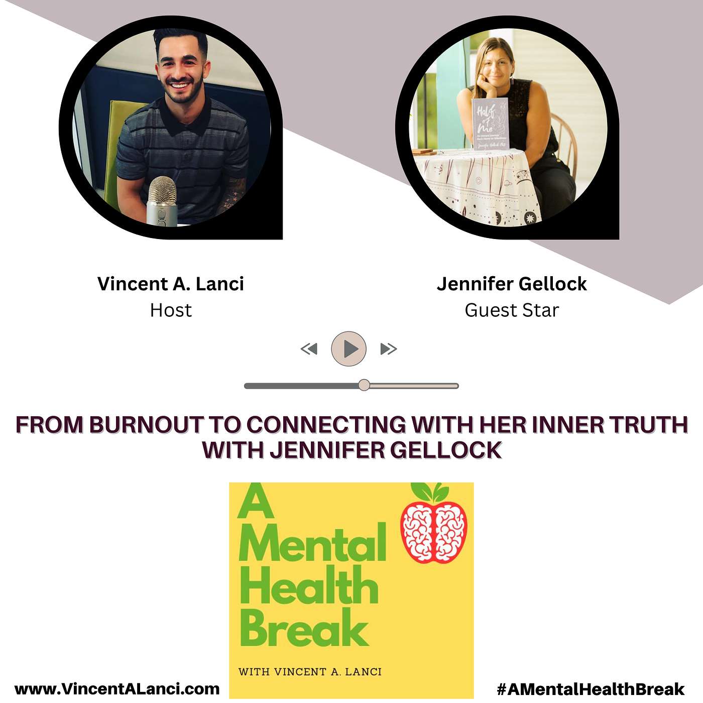 VincentALanci's tweet card. From Burnout to Connecting with her Inner Truth with Jennifer Gellock...