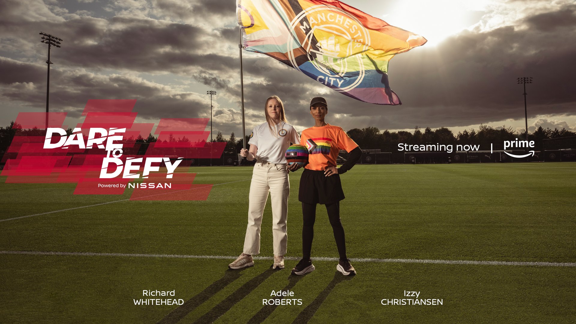 MCWFC_OSC's tweet card. Manchester City and long-standing partner Nissan have teamed up to showcase the Club's continued support for the LGBTQ+ community as part of a new 'Dare to Defy' documentary series, powered by Nissan.